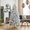7.5ft. Pre-Lit Montreal Flocked Artifical Christmas Tree, LumaDazzle™ Color Changing Twinkle LED Lights by Ashland®